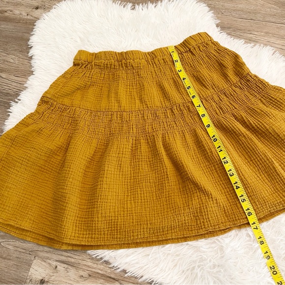 Madewell Mustard Tiered Circle Skirt - Picture 5 of 7